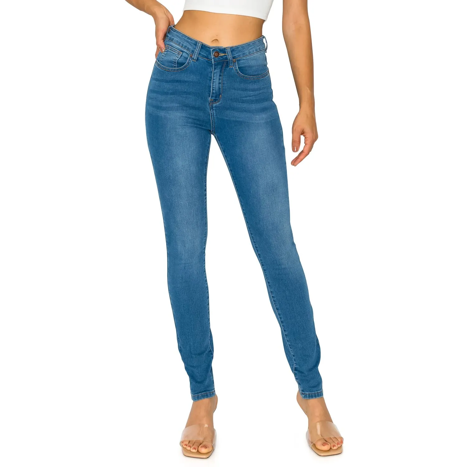 Soft Stretchy High Rise The Everyday Skinny Jeans - Medium Wash