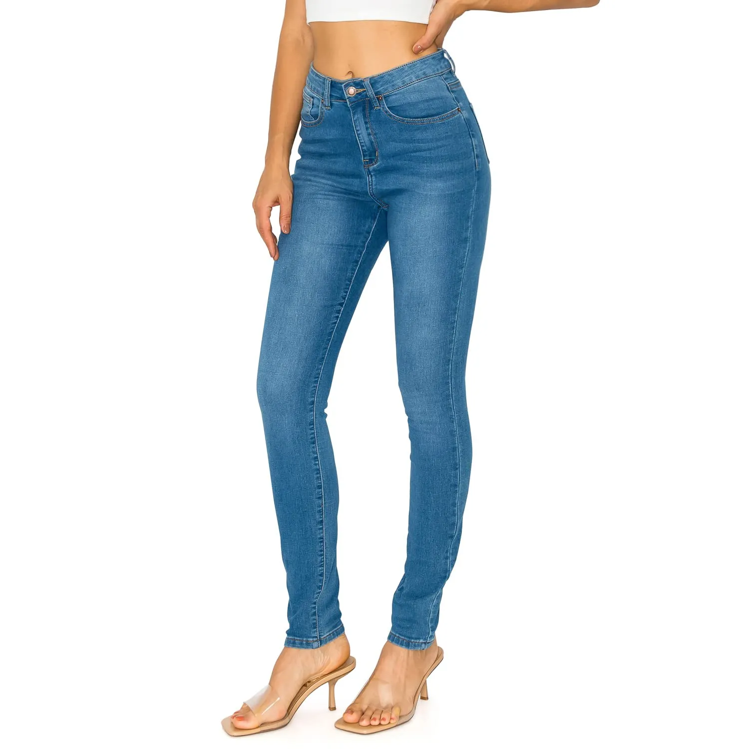 Soft Stretchy High Rise The Everyday Skinny Jeans - Medium Wash