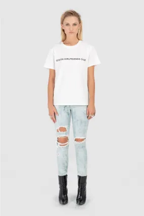 Stolen Girlfriends Club Text Logo Tee White