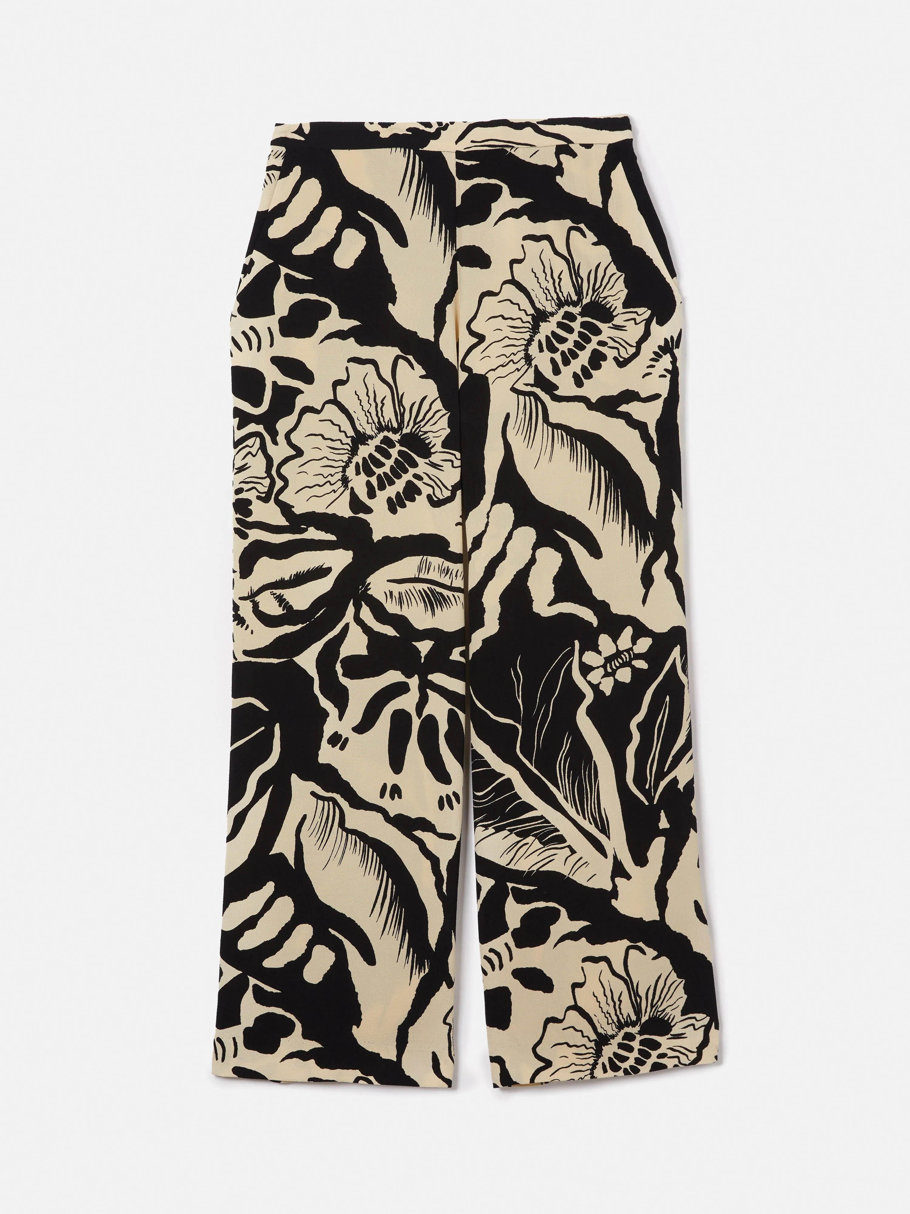 Strokes Floral Palazzo | Monochrome