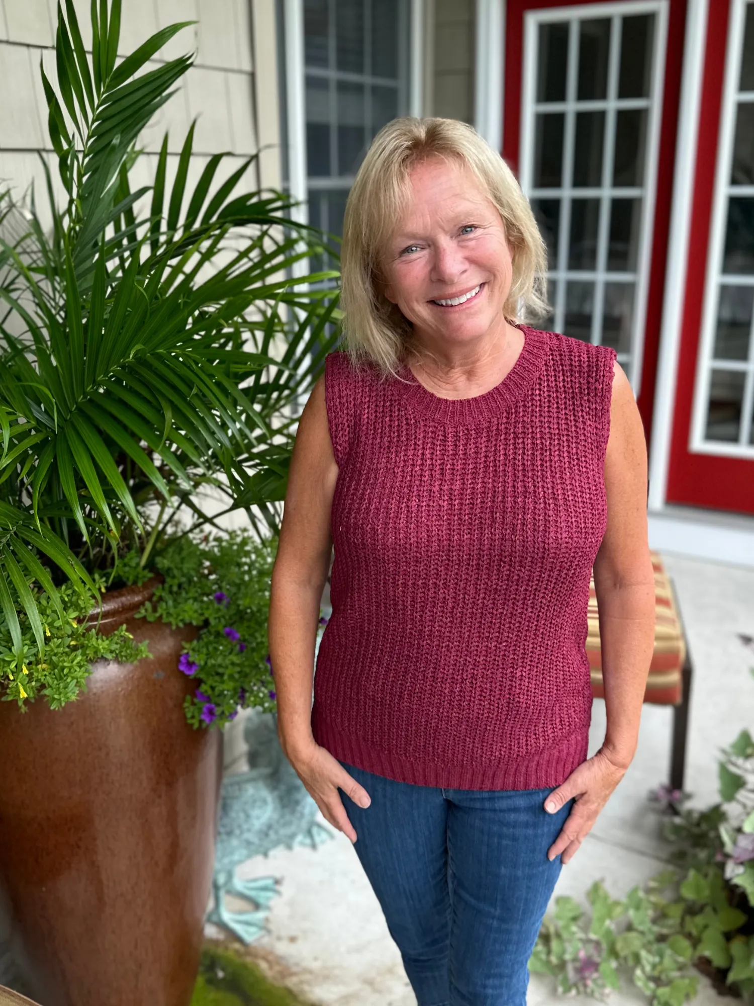 Sweater Tank in Merlot