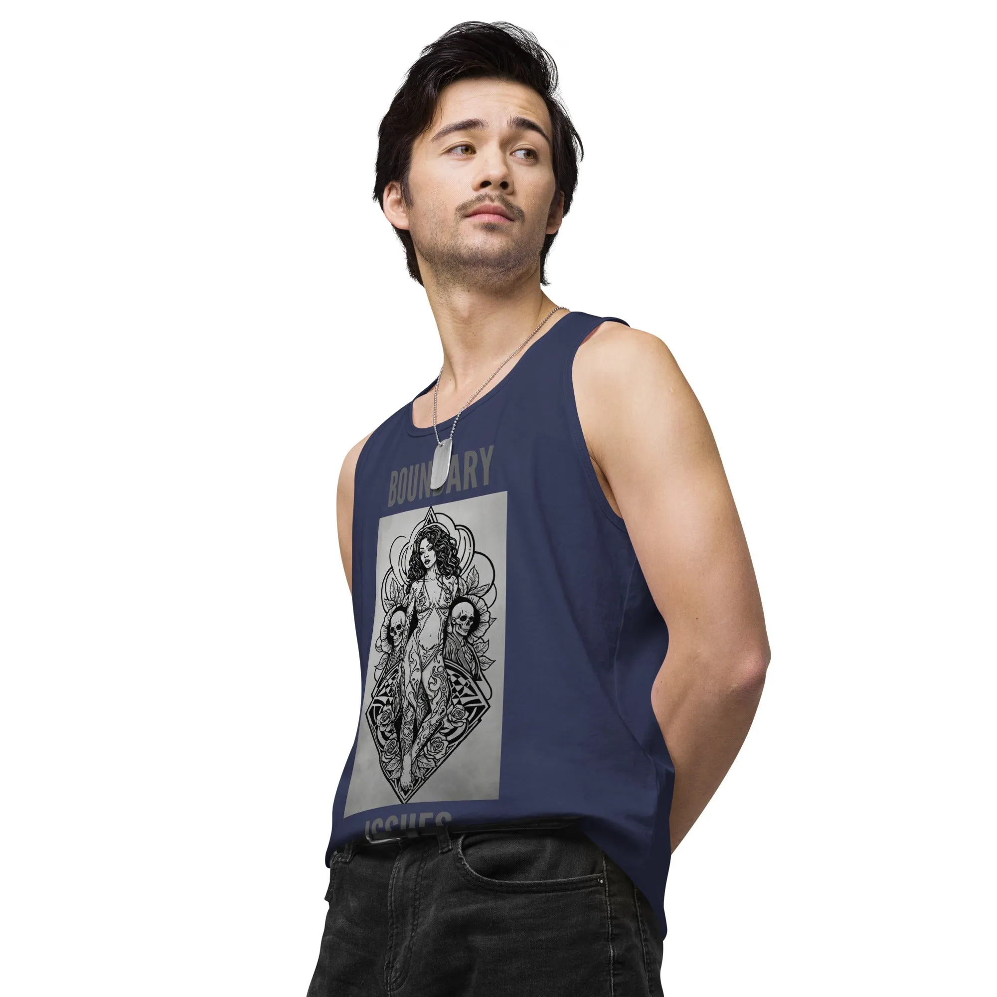 THE DARK TRIAD: BOUNDARY ISSUES Men’s Premium Tattoo Tank Top