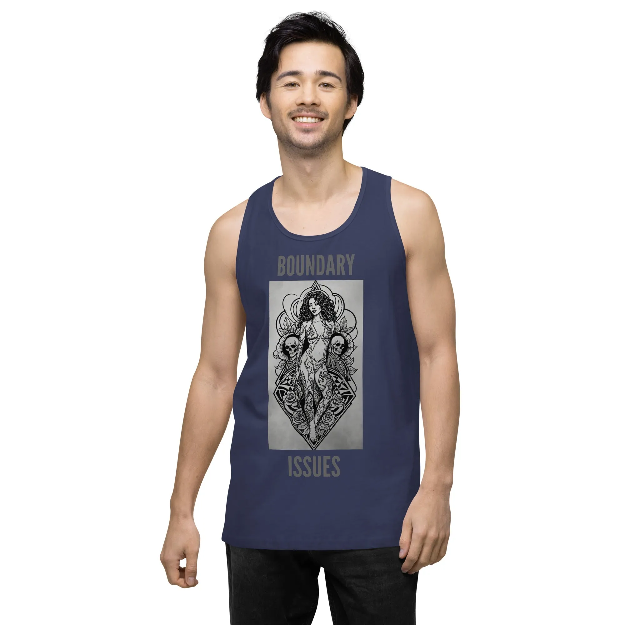 THE DARK TRIAD: BOUNDARY ISSUES Men’s Premium Tattoo Tank Top