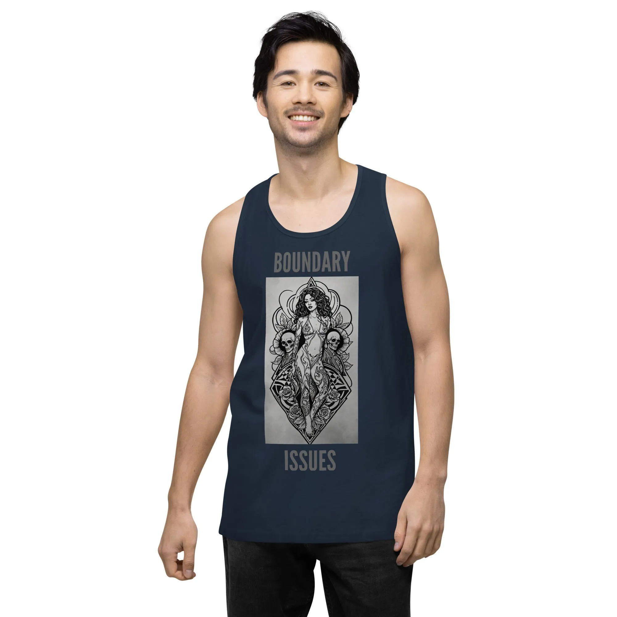 THE DARK TRIAD: BOUNDARY ISSUES Men’s Premium Tattoo Tank Top