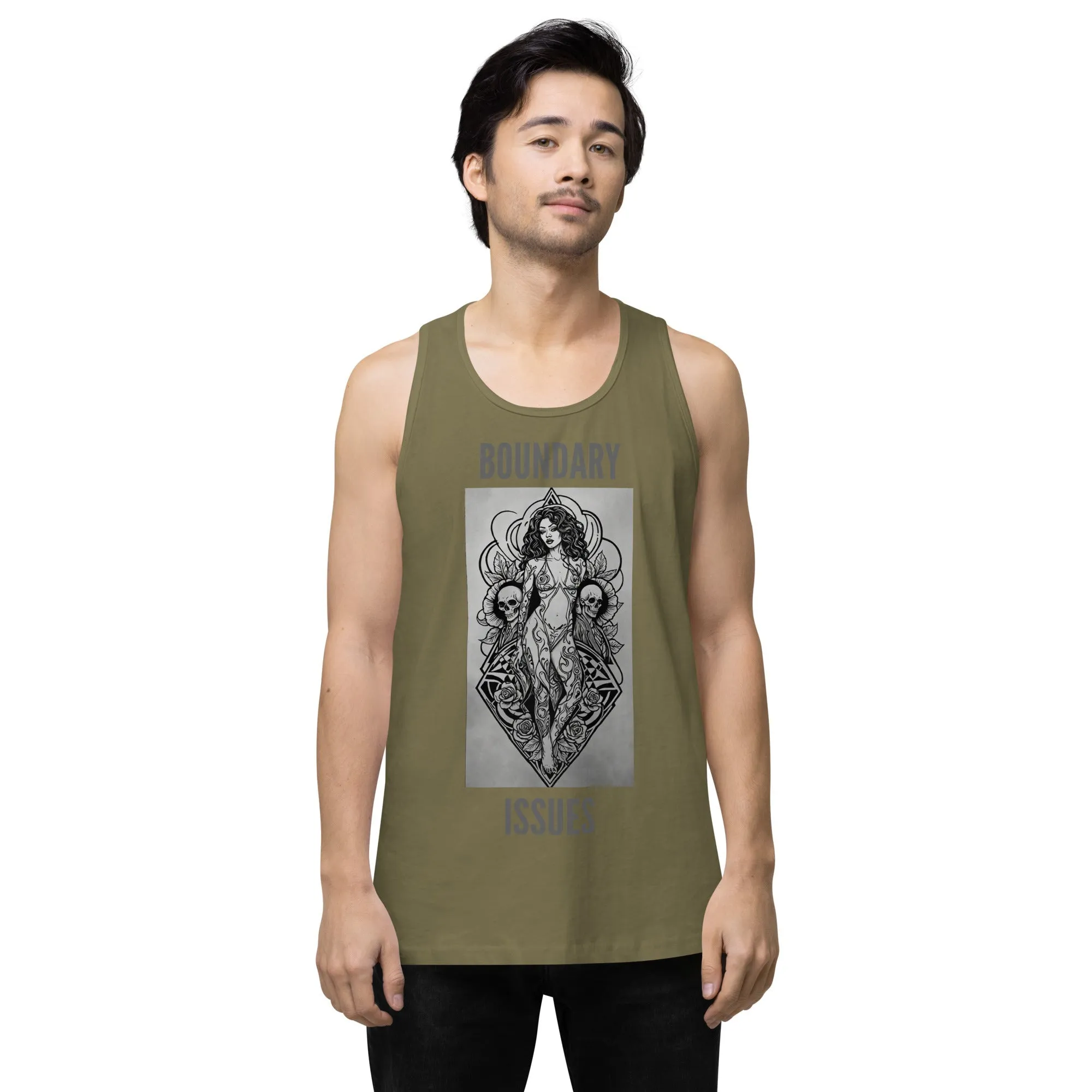 THE DARK TRIAD: BOUNDARY ISSUES Men’s Premium Tattoo Tank Top