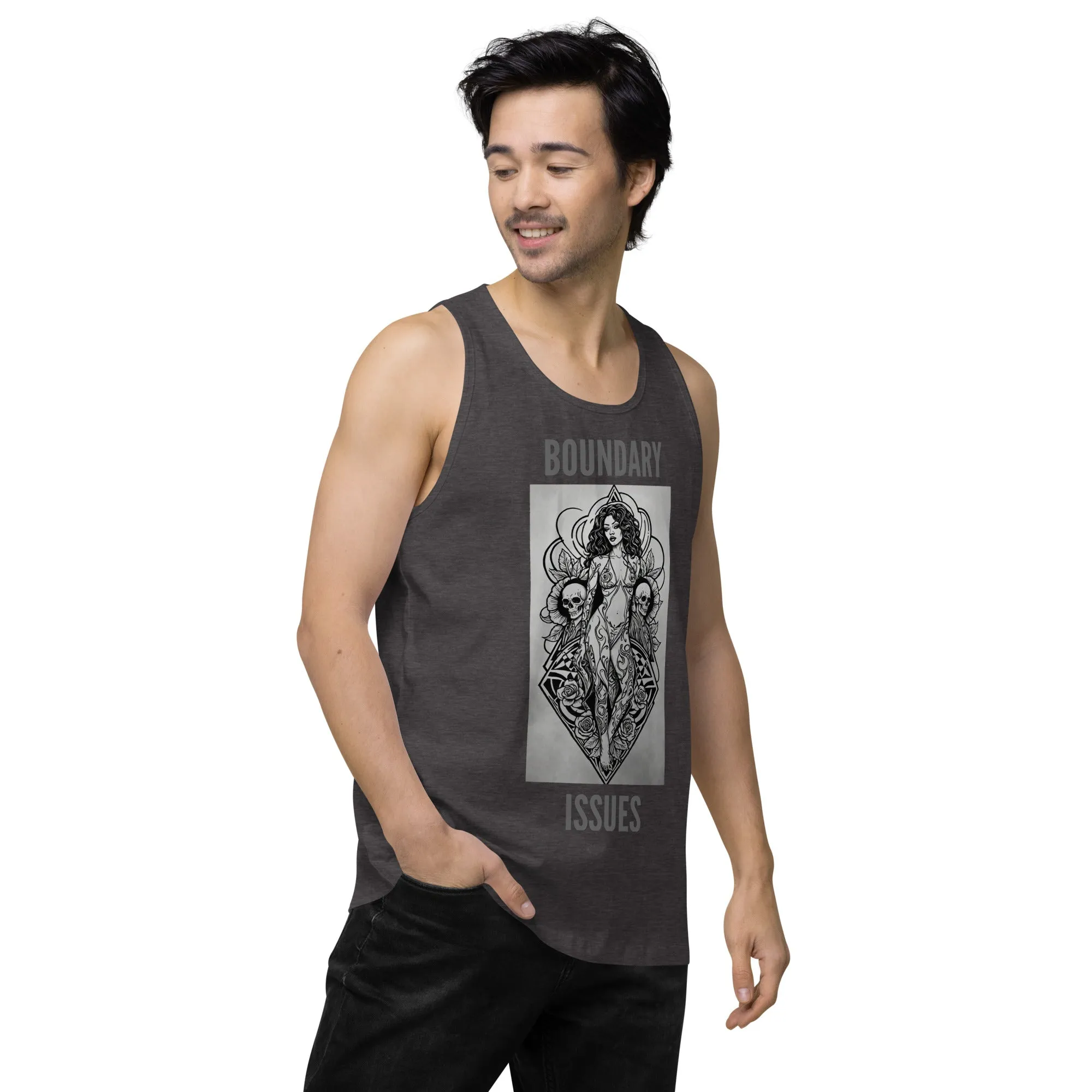 THE DARK TRIAD: BOUNDARY ISSUES Men’s Premium Tattoo Tank Top