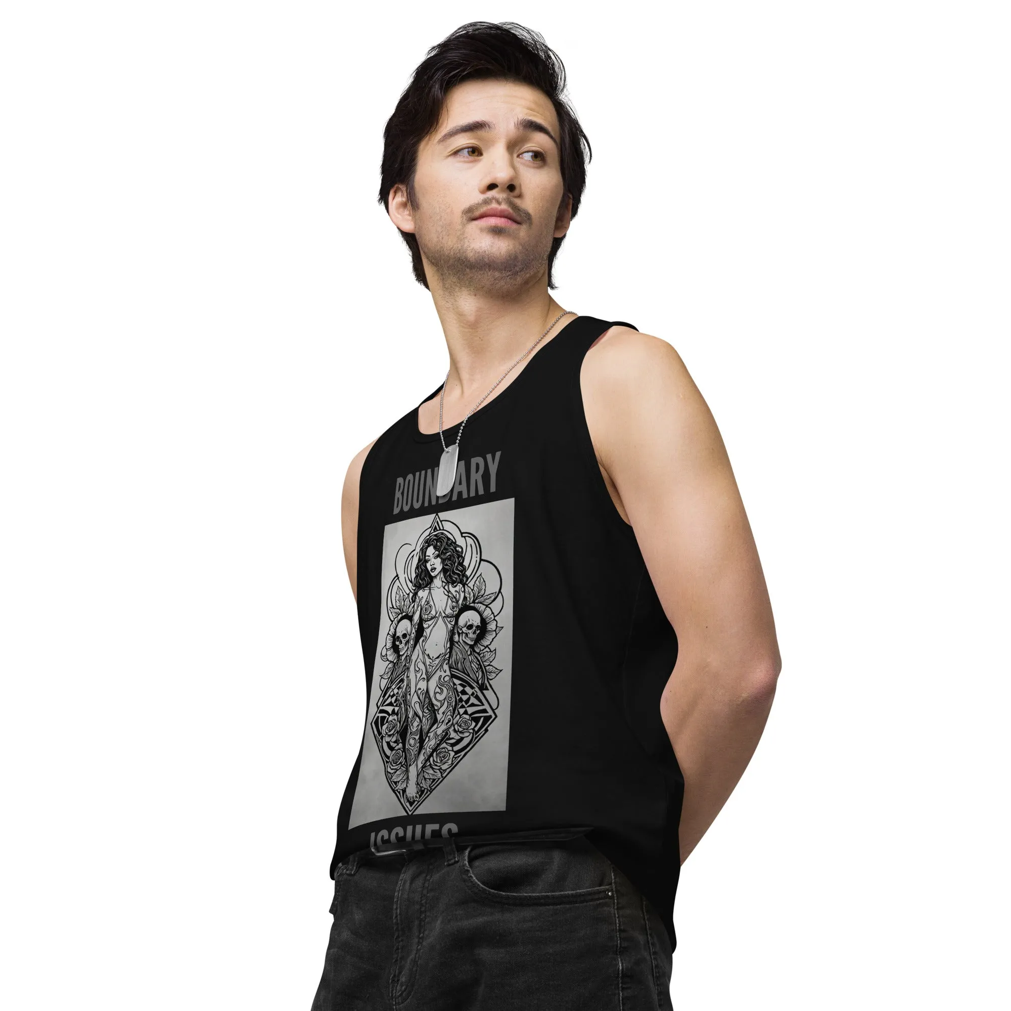 THE DARK TRIAD: BOUNDARY ISSUES Men’s Premium Tattoo Tank Top