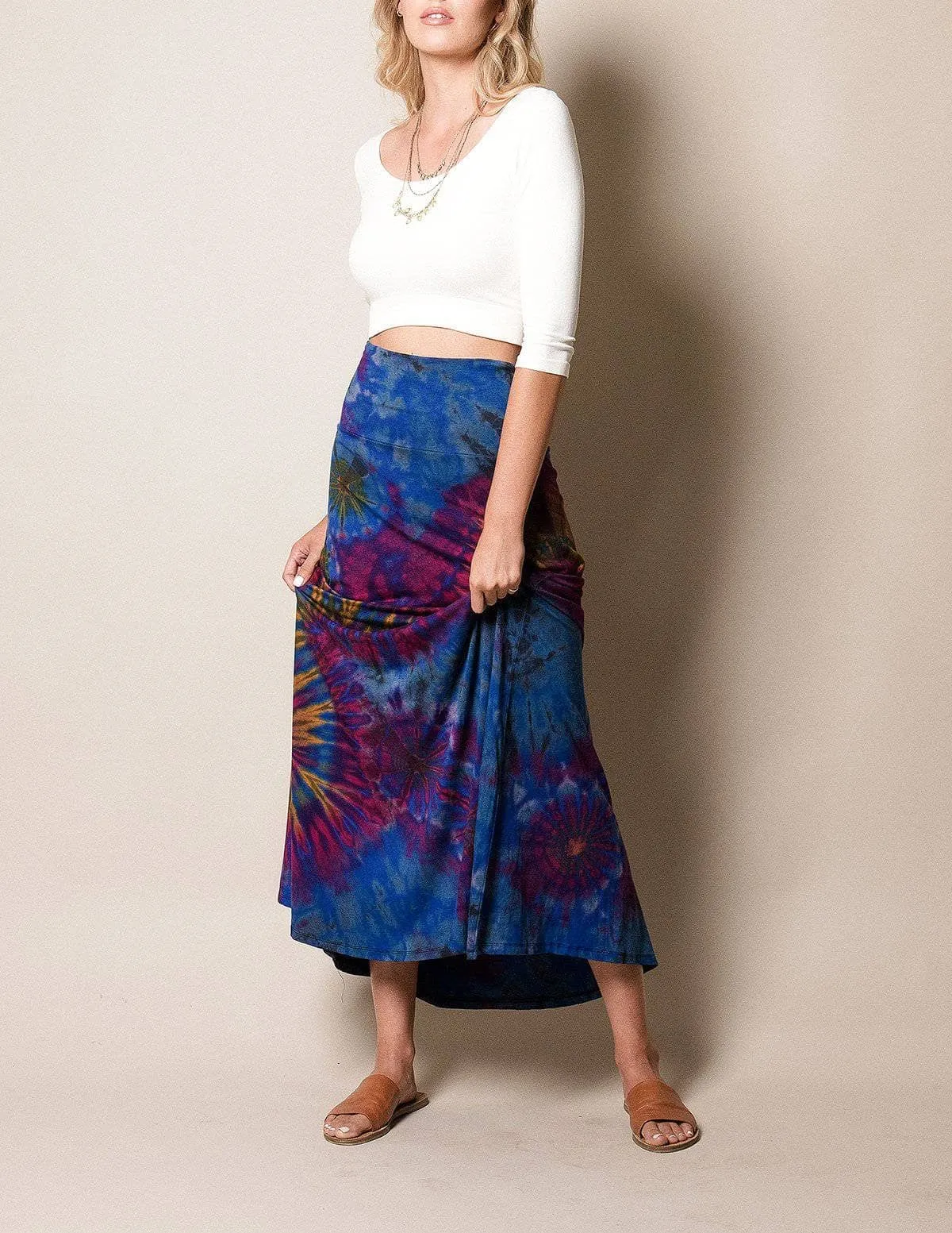 Tie-Dye Flowy Skirt