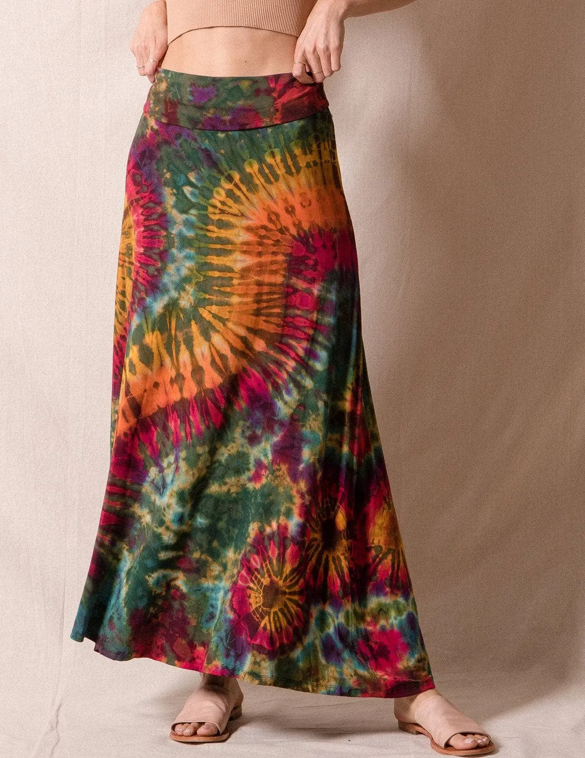 Tie-Dye Flowy Skirt