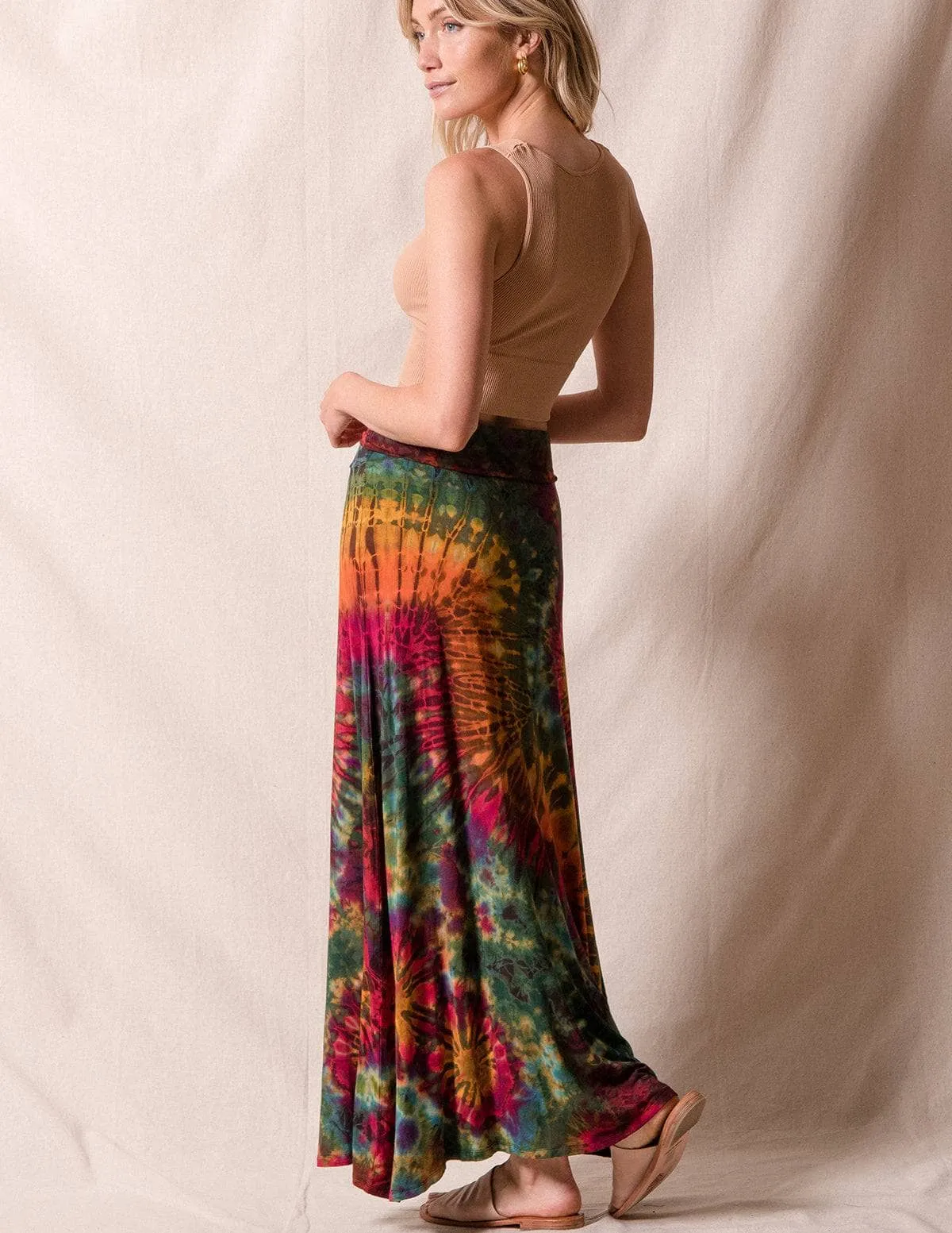 Tie-Dye Flowy Skirt