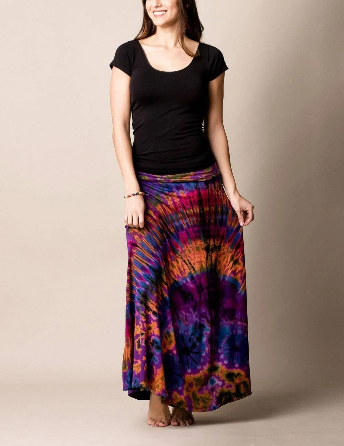 Tie-Dye Flowy Skirt