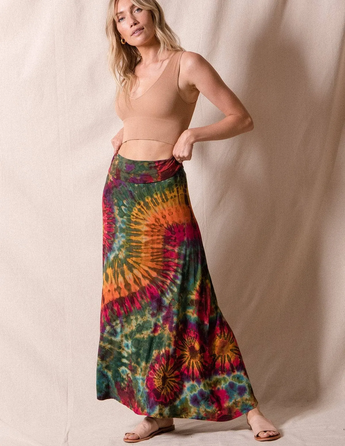 Tie-Dye Flowy Skirt