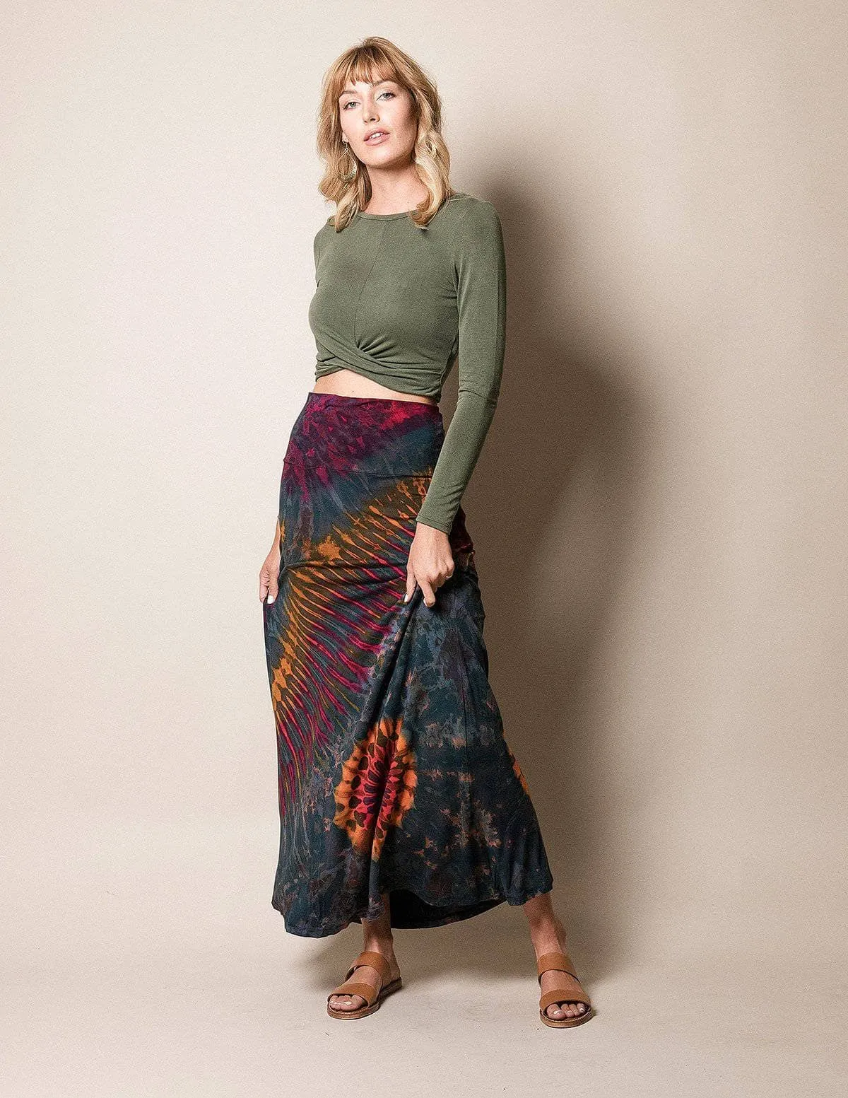 Tie-Dye Flowy Skirt