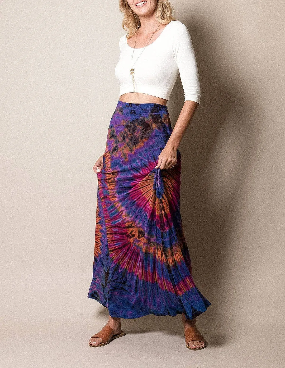 Tie-Dye Flowy Skirt