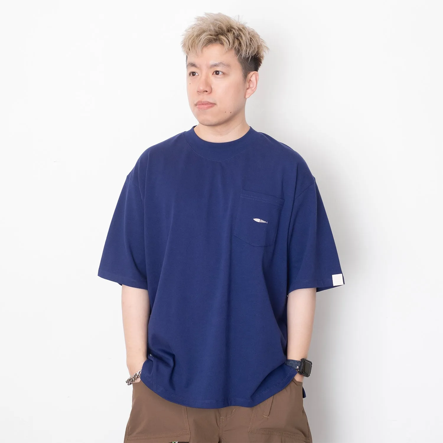 (TP1306) Fish Logo Embroidery Pocket Tee