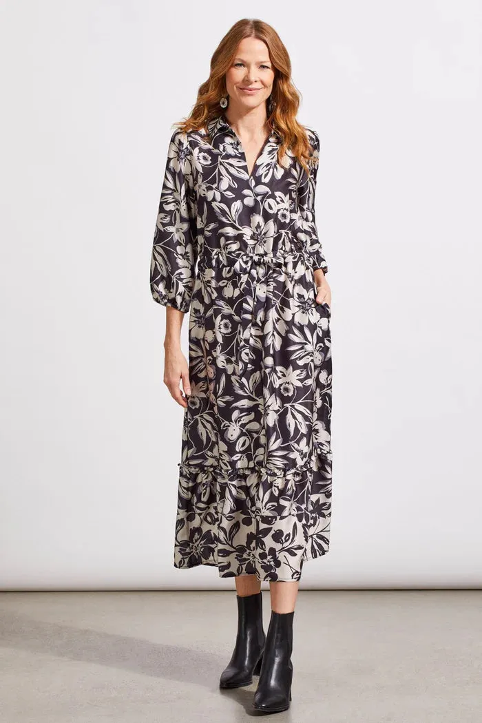 Tribal 3/4 Sleeve Maxi  Dress