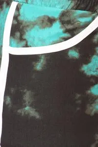 Turquoise & Black Tiedye Super Soft Shorts