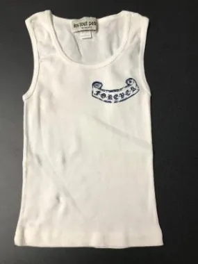 WHITE FOREVER FITTED TANK TOP