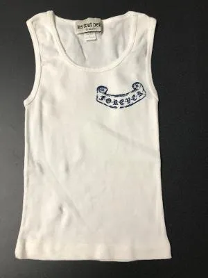 WHITE FOREVER FITTED TANK TOP