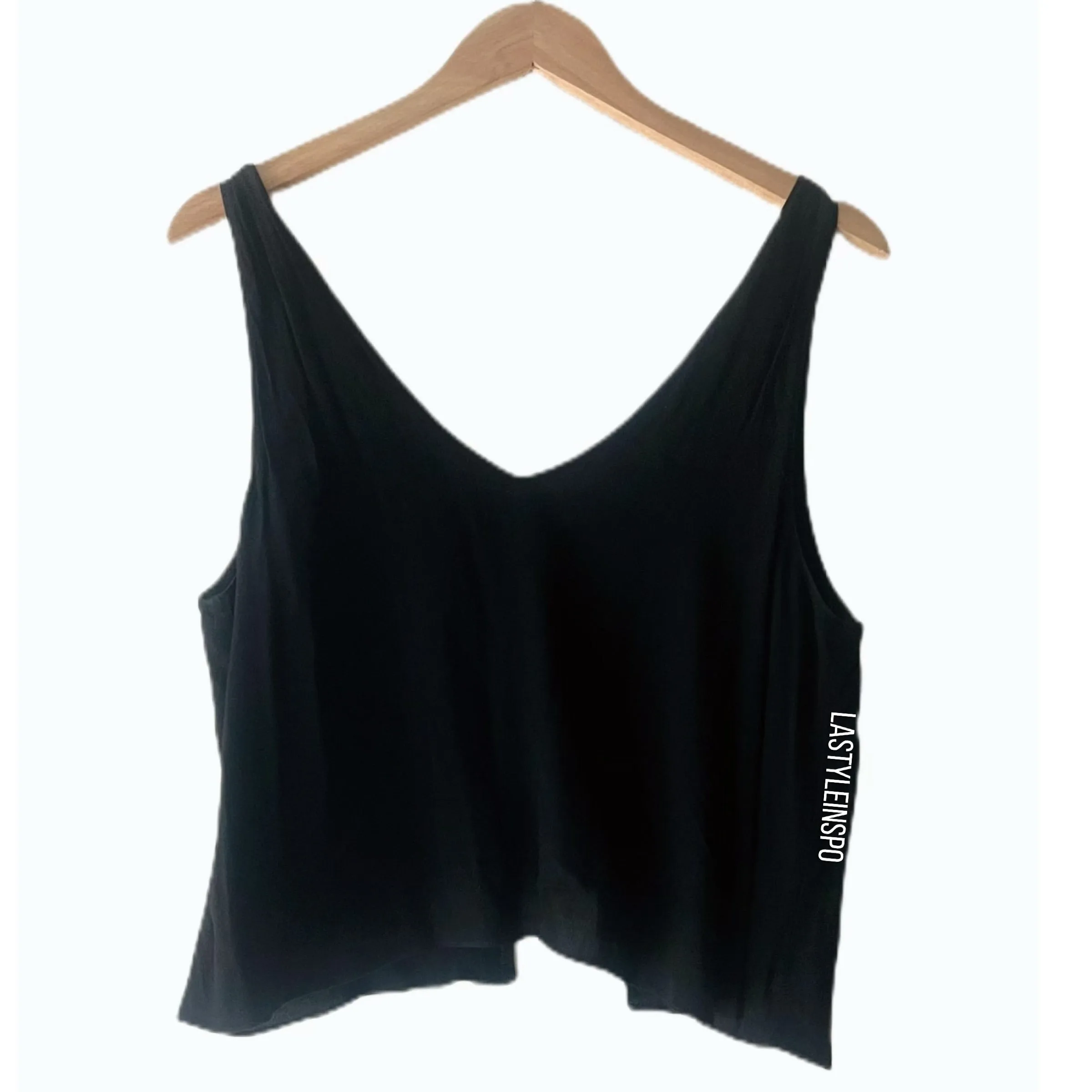 Wilfred Linen Blouse Sleeveless Top V Back & Neck Black M