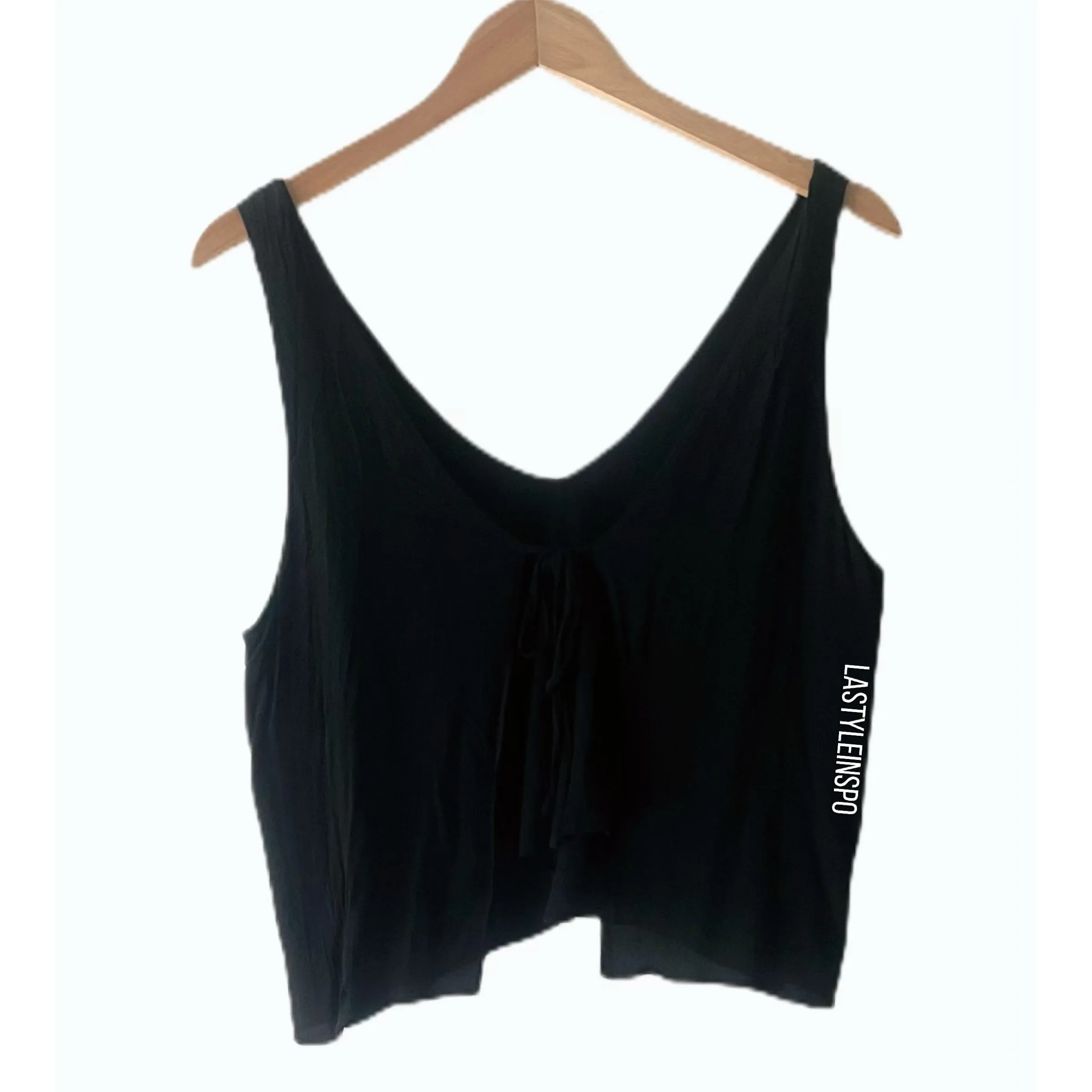 Wilfred Linen Blouse Sleeveless Top V Back & Neck Black M