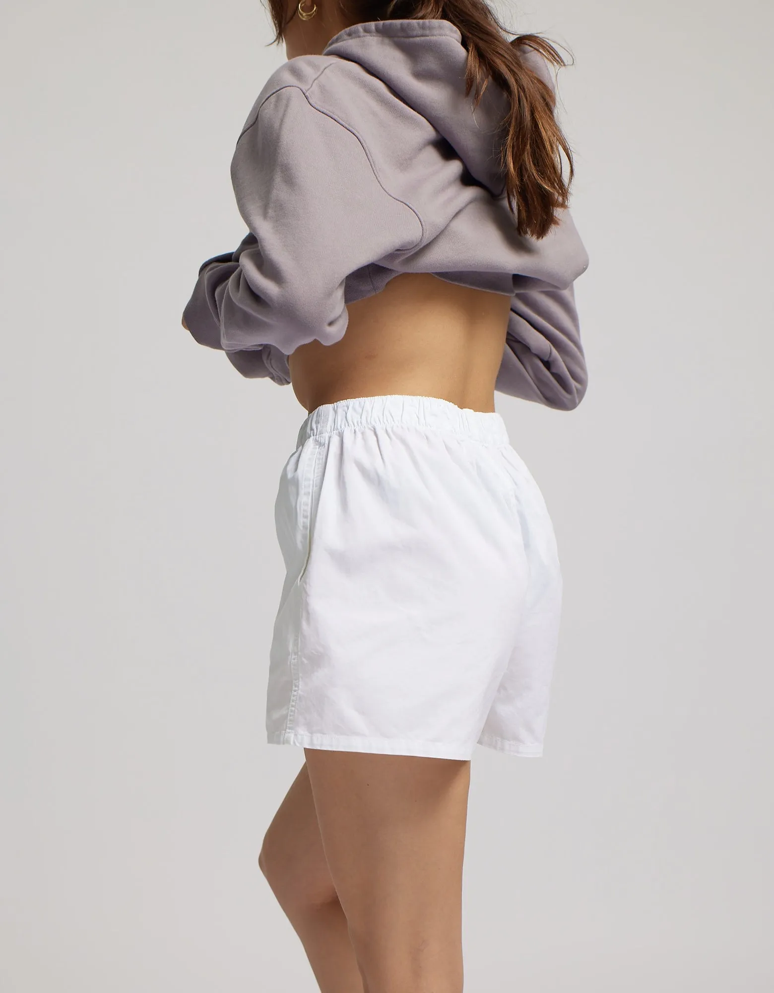 Women Organic Twill Shorts - Soft Yellow