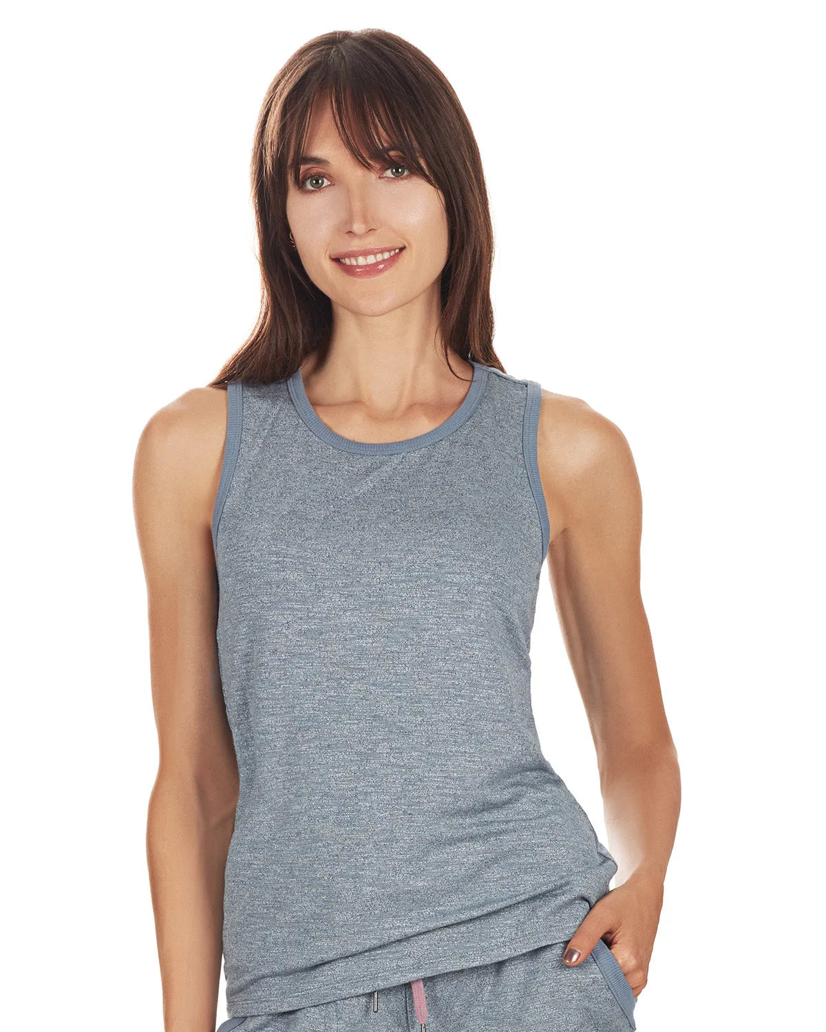 Women's Space Dye Baby Terry Bamboo Blend Racerback